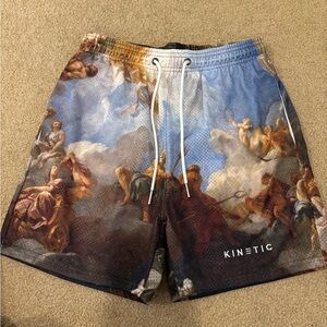Kinetic Artistic Print Shorts